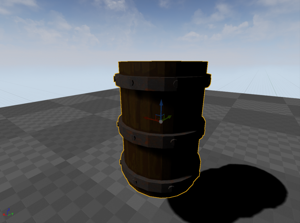 Low Poly Barrel with Texture